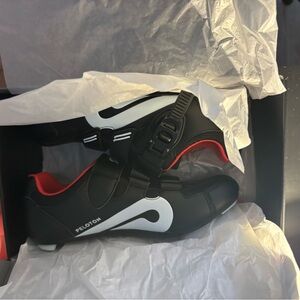 New Peloton Black and White Cycling Shoes